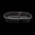 MEAL TRAY OVAL 2DIV BLK 250 UNITS