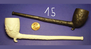 Old German Clay Pipe #15 Black