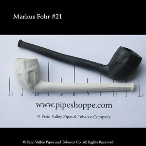 Old German Clay Pipe #21 Black