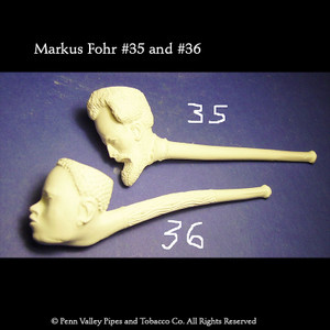 Old German Clay Pipe #35 and #36 Combo
