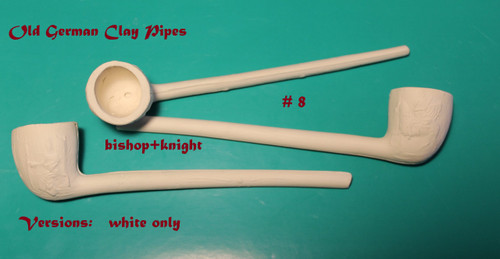 Old German clay pipe #8 Bishop and Knight