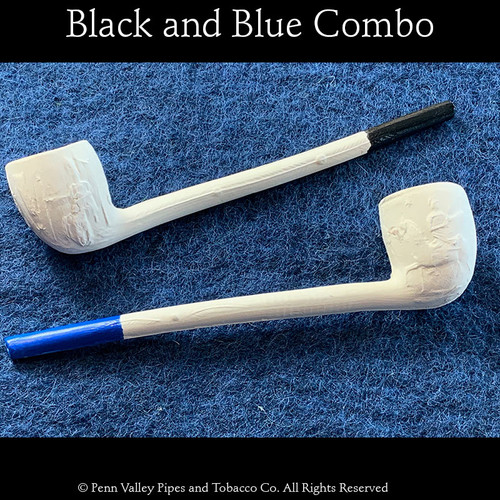 Black and Blue Clay Pipe Combo