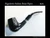 Rigoletto Italian Briar Pipe - Black Sandblast