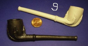 Old German Clay Pipe #9 Black
