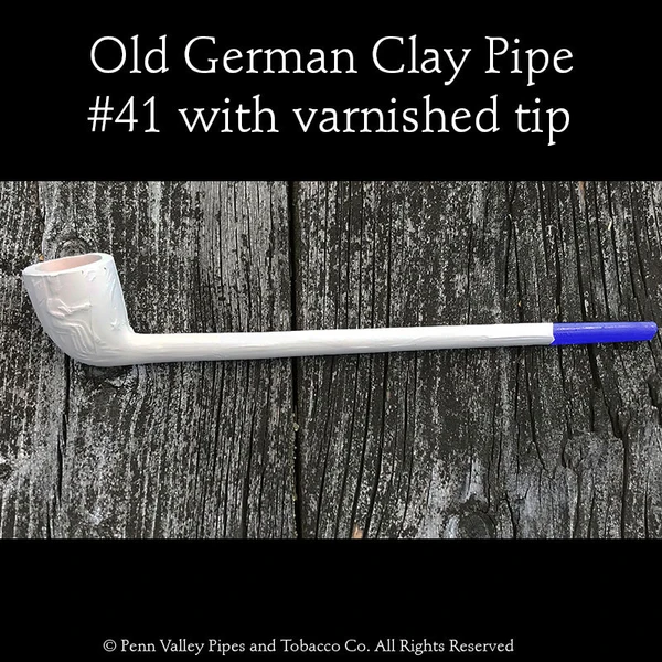 Old German Clay Pipe #41 with varnished tip