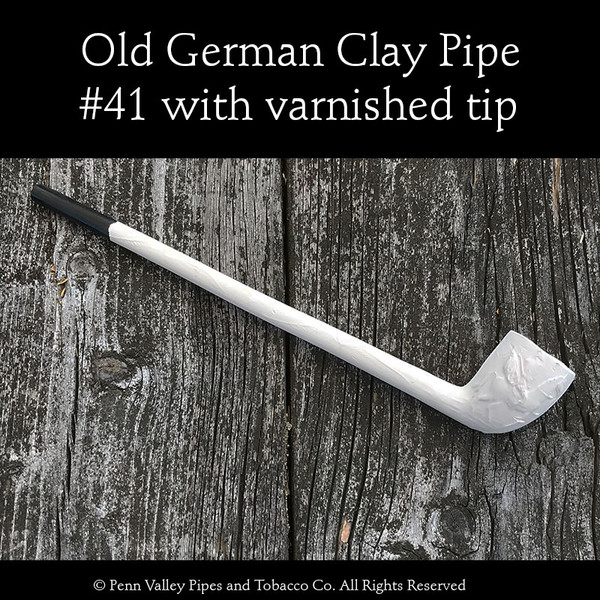 Old German Clay Pipe #41 with varnished tip