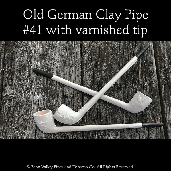 Old German Clay Pipe #41 with varnished tip