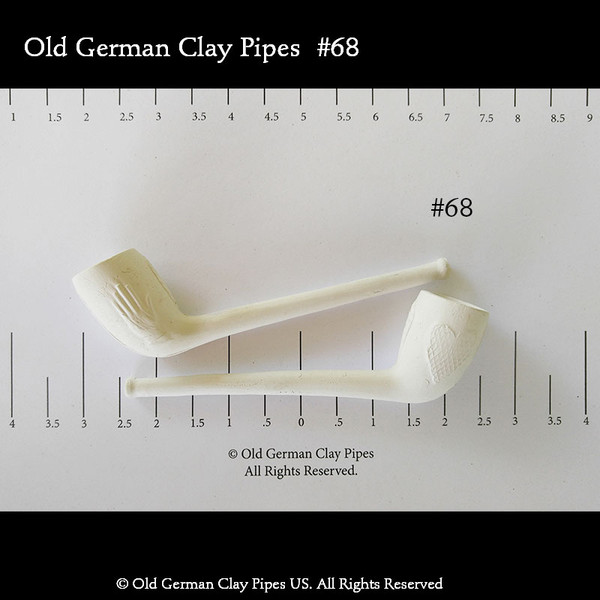 Old German Clay Pipe Clay Pipe #68 - Hand and Heart