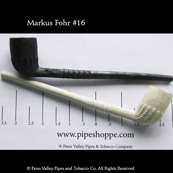Fluted bowl clay pipe by Old German Clay Pipes [#16]