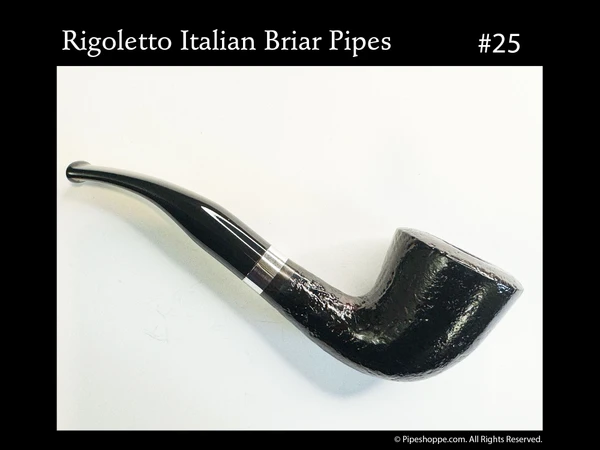 Rigoletto Italian Briar Pipe - Black Sandblast
