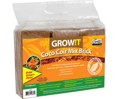 GROW!T Coco Coir Mix Brick, pack of 3