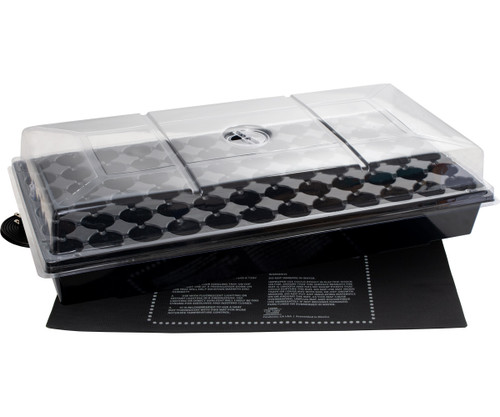Jump Start Germination Station w/Heat Mat, Tray, 72-Cell Pack, 2 Dome