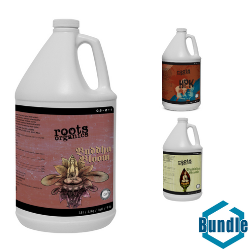 Roots Organics Complete Plant Nutrition Bundle: Buddha Bloom, HPK, and Buddha Grow - 1 Gallon Set Roots Organics Complete Plant Nutrition Bundle: Buddha Bloom, HPK, and Buddha Grow - 1 Gallon Set