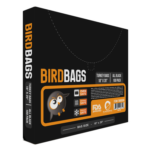 Bird Bags 3 Gallon Turkey Bags All Black 18 x 20 100 Pack