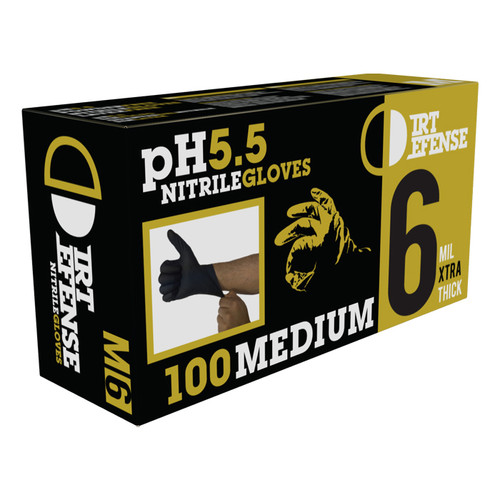 Dirt Defense 6mil Nitrile Gloves Medium 100pcs/Box
