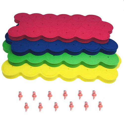 Neoprene Replacements Green / Yellow / Blue / Red 1.625in  12 Replacement Sprayers 72pcs/Pack