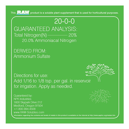 NPK RAW Nitrogen 25lbs