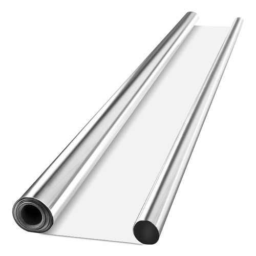 Mylar Reflective Film on White 2mil 4ft x 25ft
