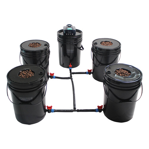 GROW1 Deep Water Culture 4 Bucket  Reservoir Complete Kit