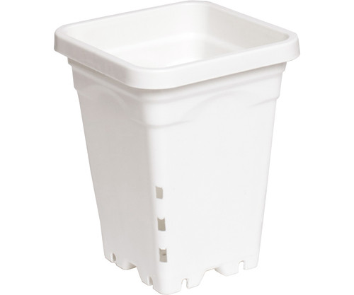 Active Aqua 5 x 5 Square White Pot, 7 Tall, case of 100