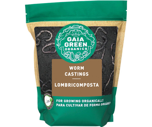 Gaia Green Organics Worm Castings, 2 L U.S. Pouch