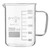 Pyur Scientific Low Form Glass Beaker w/ Graduations, Handle, and Spout 2000ml