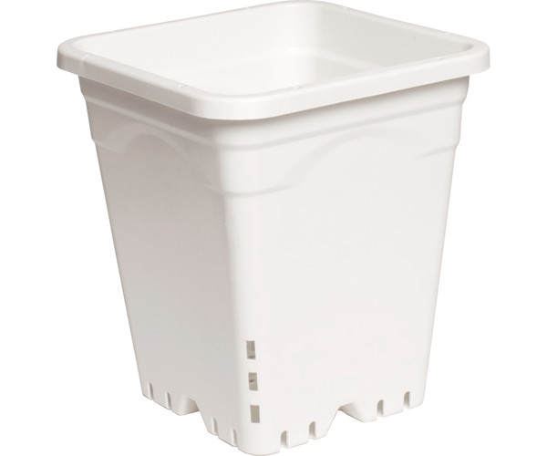 Active Aqua 9 x 9 Square White Pot, 10 Tall, case of 24