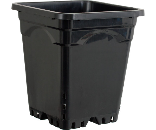 Active Aqua 12 x 12 Square Black Pot, 12 Tall, case of 24