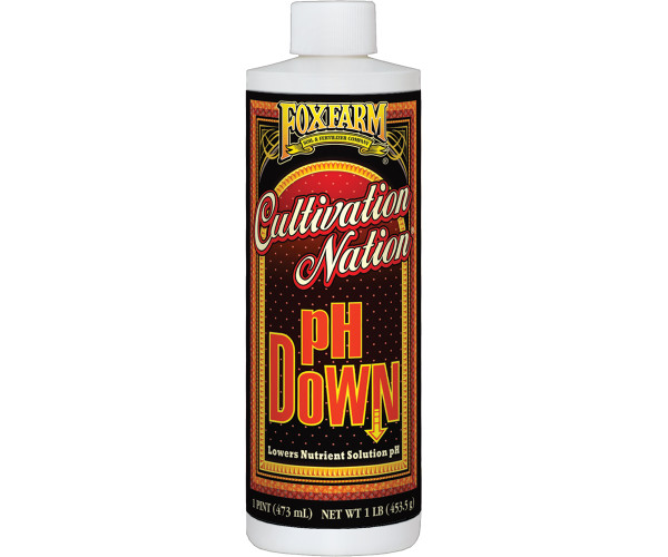 FoxFarm Cultivation Nationreg pH DOWN, 1 pint, case of 12