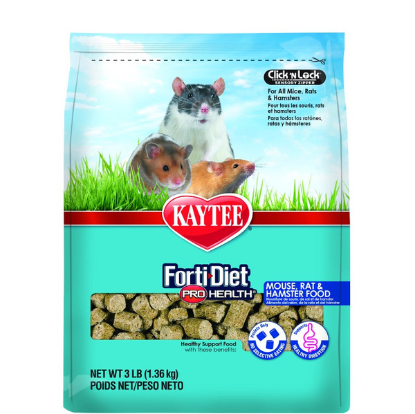 Forti-diet Pro Health Mouse/rat Food - 3 Lb - Assorted - 9944