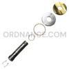 Commemorative 4.2-inch Mortar Round Display Inscribed and Chrome Plated with Brass Accents
