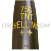 75mm M48 Explosive Round Cutaway With Brass Case
