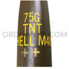 75mm M48 Explosive Round Cutaway With Brass Case