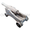Full-Size 81x36x28in Vintage Wooden Movie Prop Cannon