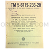 Technical Manual (TM 5-6115-233-20) for Kurz & Root Model CLEO-I Generator Set November 1961 FSN 6115-768-1780
