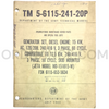 Technical Manual (TM 5-6115-241-20P) for Jeta Model MD-151815-W Generator Set July 1963 FSN 6115-653-5634