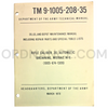Technical Manual (TM 9-1005-208-35) for .30cal M1918A2 Browning Automatic Rifle "BAR" March 1970 FSN 1005-674-1309
