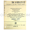 Technical Manual (TM 9-1005-211-12) for .45cal M1911A1 Automatic Pistol with Hip and Shoulder Holsters September 1968 FSN 1005-673-7965