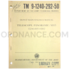 Technical Manual (TM 9-1240-292-50) for M115 Panoramic Telescope May 1964 FSN 1240-895-9186