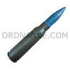25mm Bushmaster TP-T M793 round with unfired case, white lettering on projectile