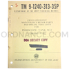 Technical Manual (TM 9-1240-313-35P) for M32 Tank Periscope June 1964 FSN 1240-980-9288