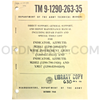Technical Manual (TM 9-1290-263-35) for M28A1, M28E2, and XM37 Azimuth Indicators October 1968 FSN 1290-346-8247