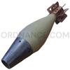 60mm M49A3 Mortar Round with M52B1 Bakelite Nose Fuze and M2 Tail Fin