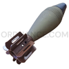 60mm M49A3 Mortar Round with M52B1 Bakelite Nose Fuze and M2 Tail Fin