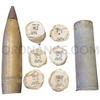 105mm M14 Drill Round with Dummy M59 Fuze and Increment Charge Bags