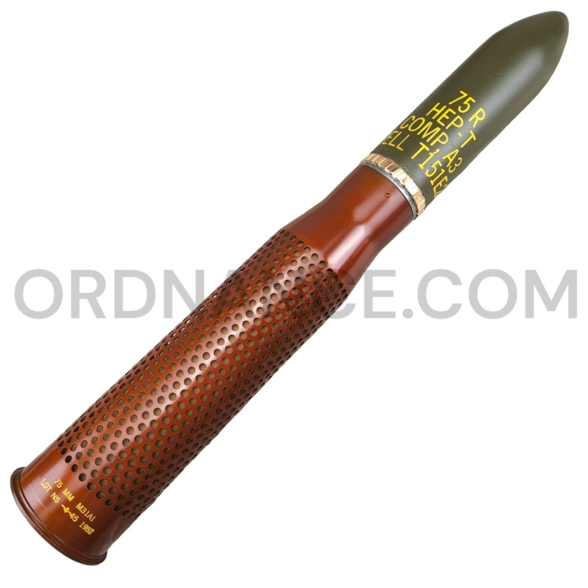 75mm T15E21 High Explosive Plastic Tracer Round 75x408mm-R for Sale