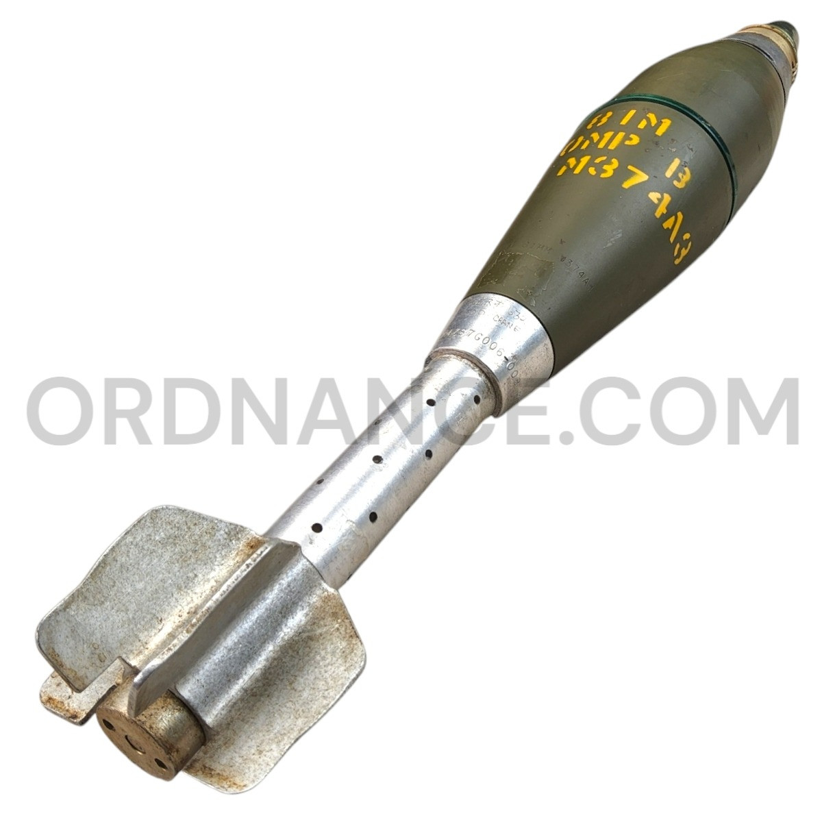 M374A3 High Explosive Mortar Cutaway with M567 Point Detonating Fuze