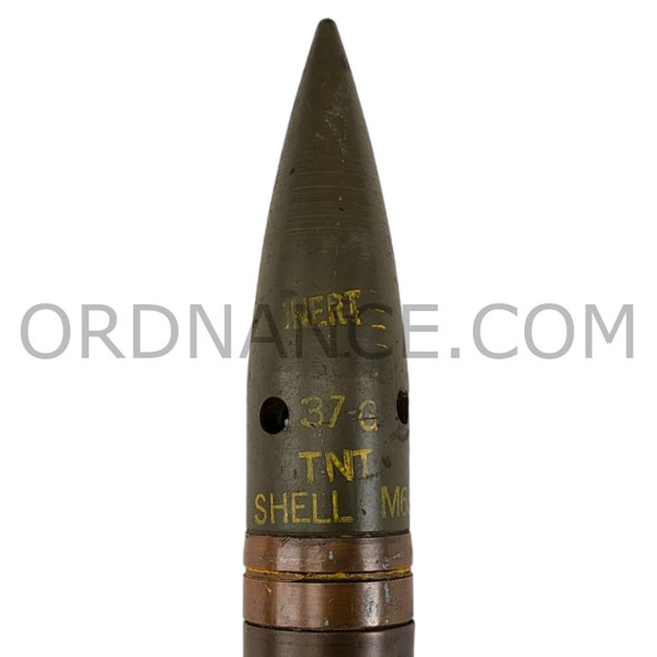 37mm M63 High Explosive Round With M16 Brass Case dated 1942