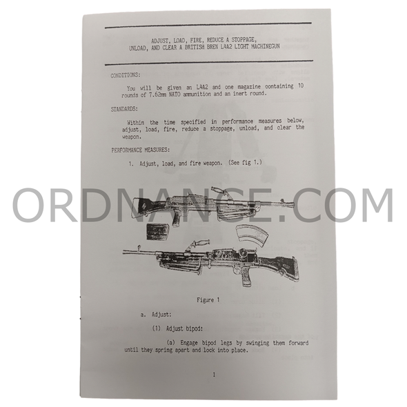 Reproduction of FM 31-11-S Weapons Identification Operation and Maintenance for the BREN L4A2