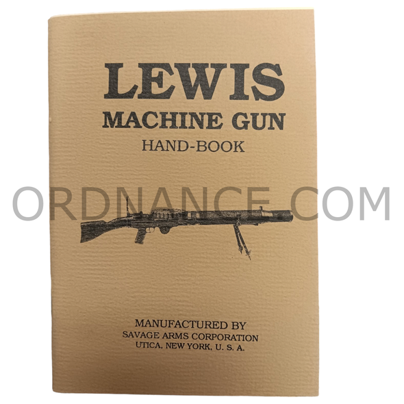 Reproduction of Lewis Machine Gun Hand-Book for .30cal Model 1918